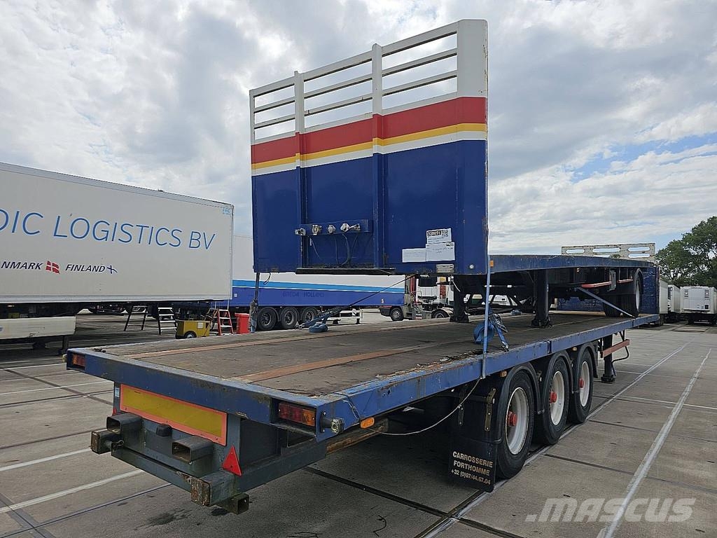 Pacton TXD339 3 AXLE PLATFORM Bortinių sunkvežimių priekabos su nuleidžiamais bortais