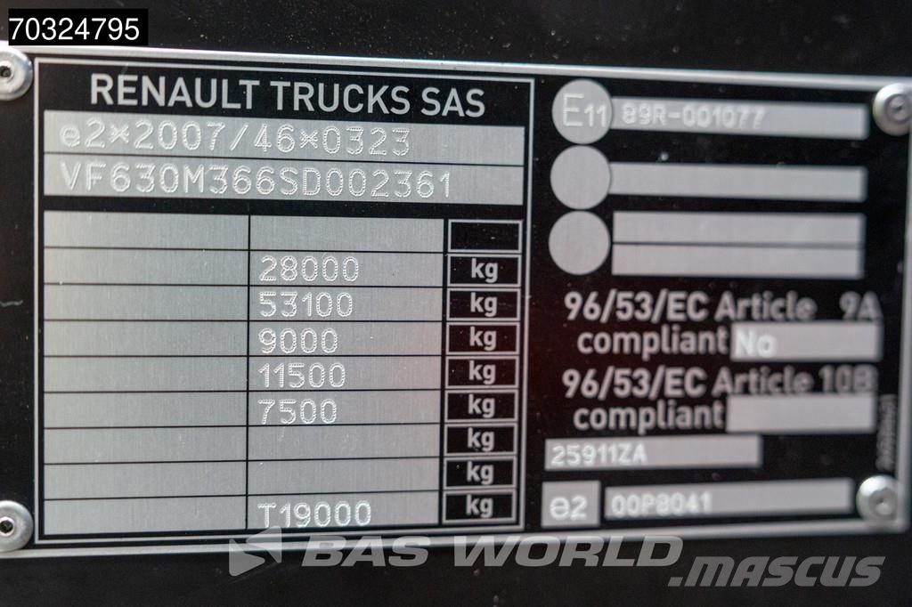 Renault C 480 C 6X2 NEW! Penz Crane 15Z9.50R HYVA 20-57S L 吊鉤式起重車