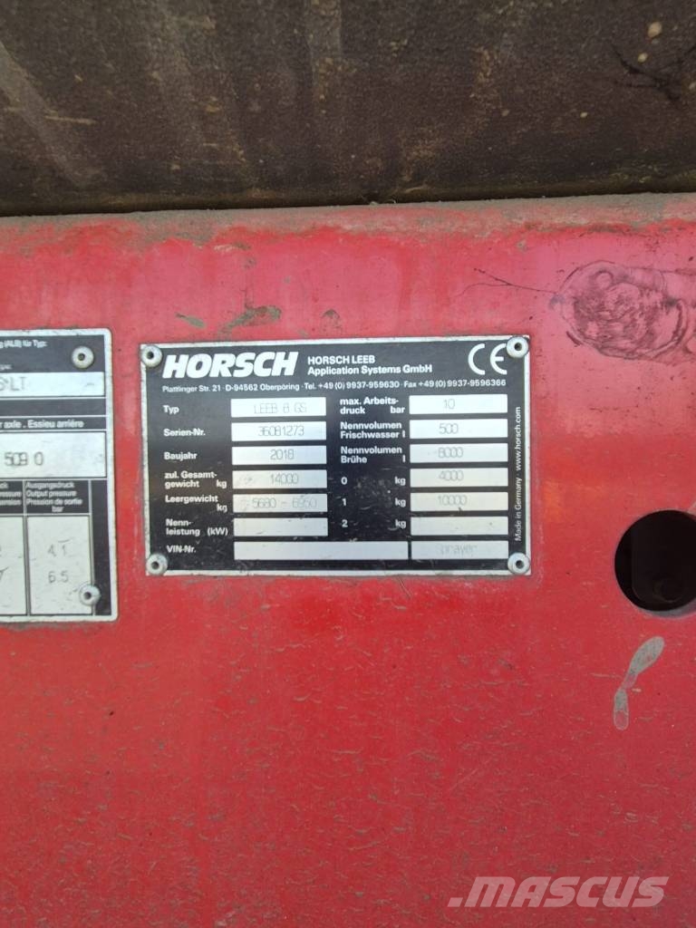 Horsch Leeb 8 GS Trailed sprayers