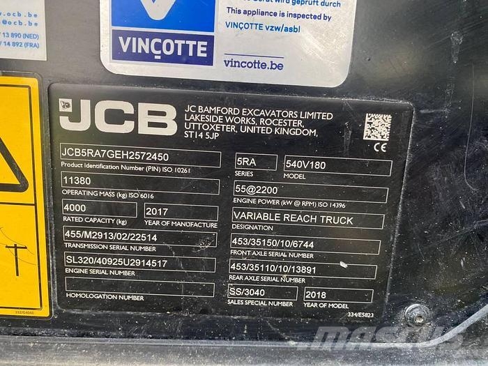 JCB 540-180 Teleskopski viljuškari