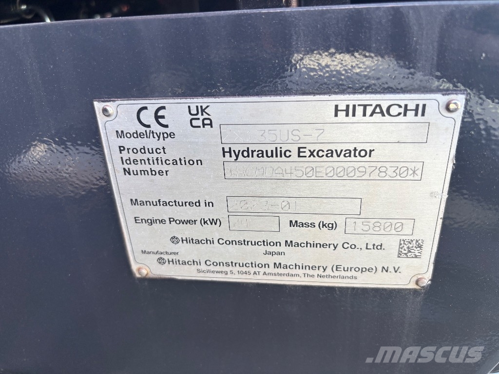 Hitachi ZX 135 US-7 / Heti valmis! 大型油圧ショベル12t以上（パワーショベル・ユンボ）