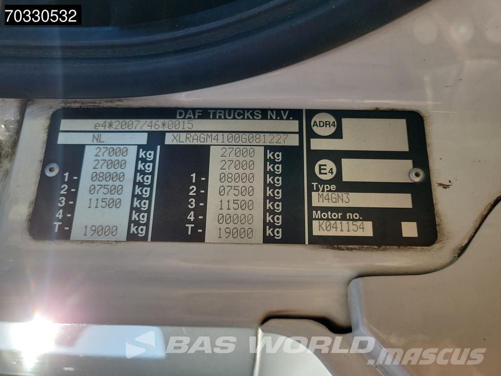 DAF CF 290 6X2 NL-truck APK Haller Medium XL Ekopres S Camiones de basura