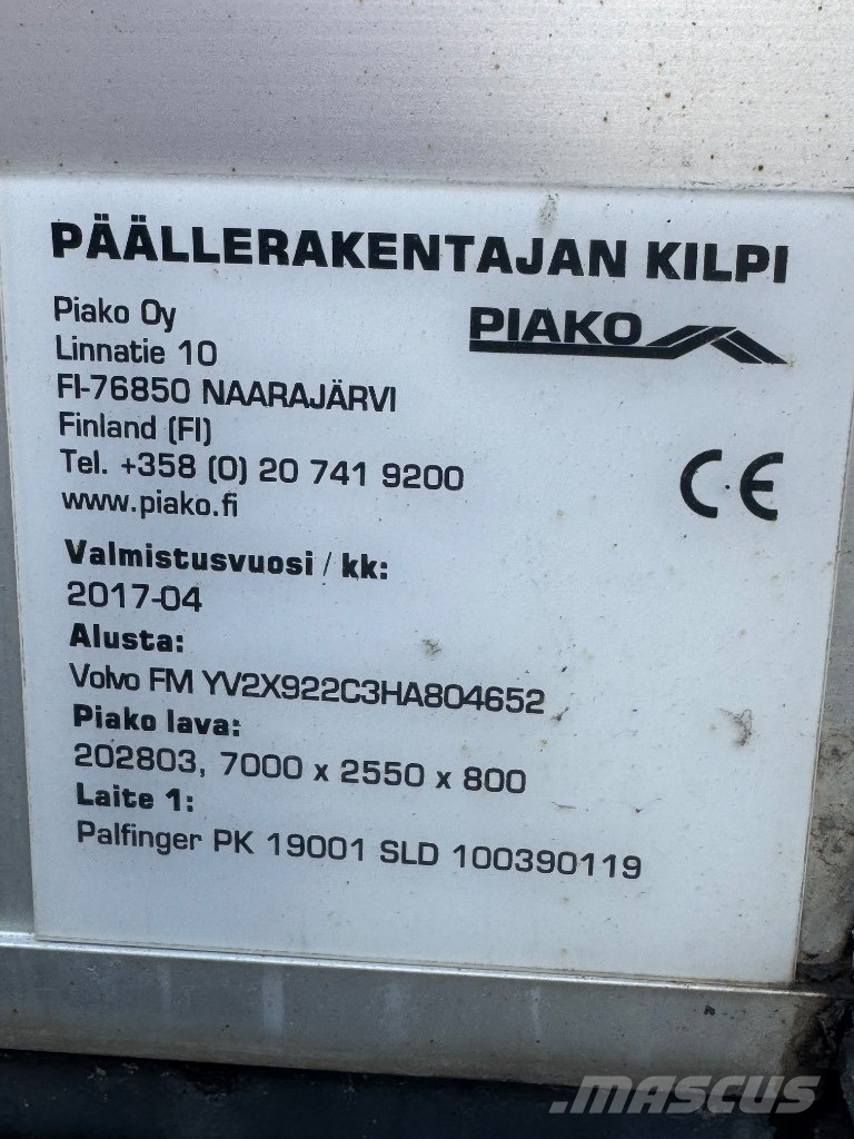 Volvo FM 370 6x2/4-4900 Nosturiauto Truck mounted cranes