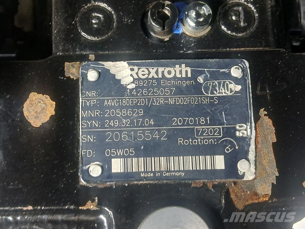 Rexroth A4VG180EP2D1/32R-R902058629-Drive pump/Fahrpumpe Υδραυλικά