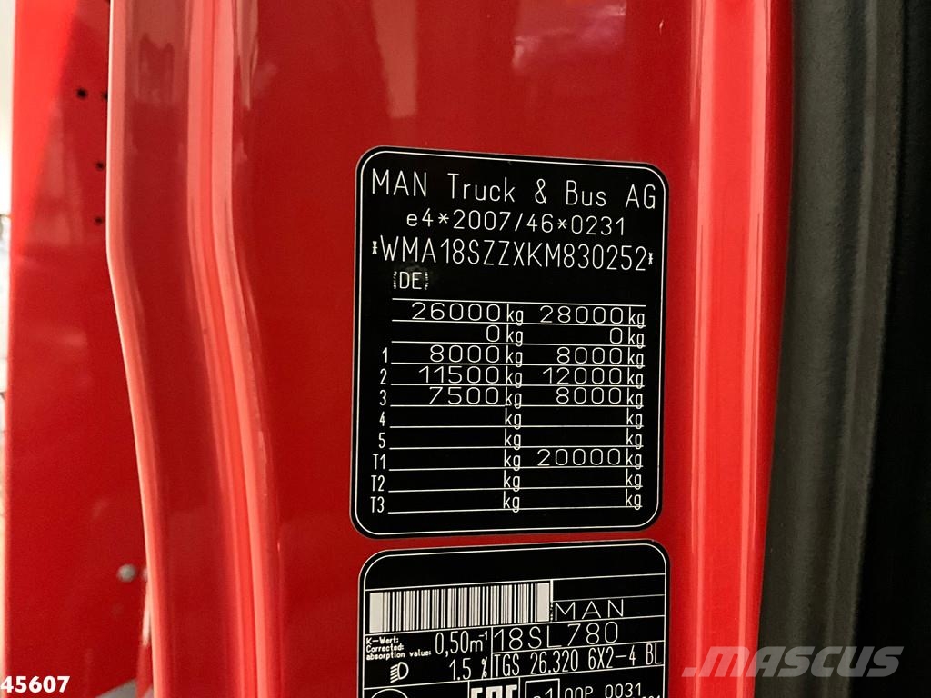 MAN TGS 26.320 Euro 6 Geesink 24 m³ شاحنات المخلفات