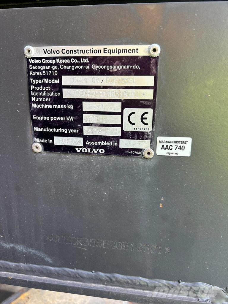 Volvo ECR355EL Гусеничні екскаватори