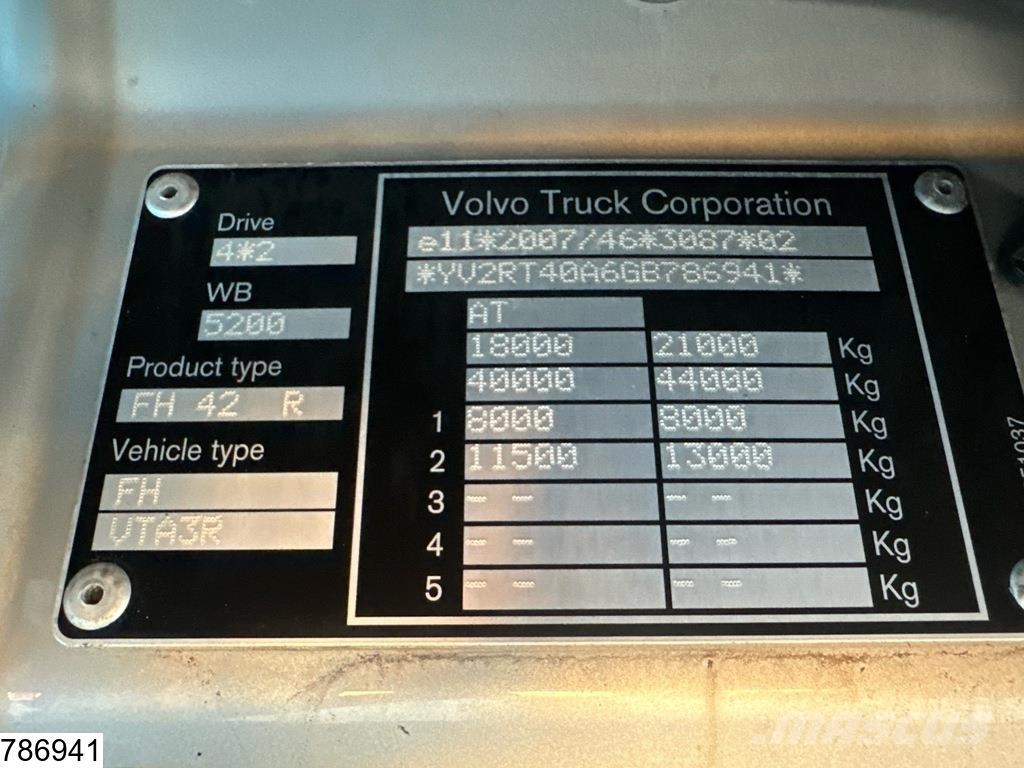 Volvo FH 500 EURO 6, ACC, BDF Kamioni za podizanje kablova