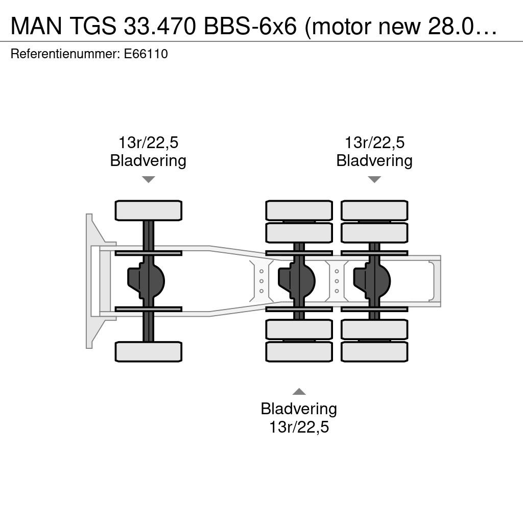 MAN TGS 33.470 BBS-6x6 (motor new 28.000 km) Sadulveokid