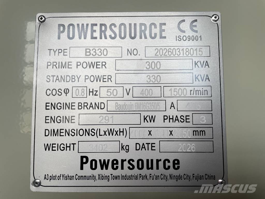 Baudouin 6M16G350/5 - 330 kVA Generator - DPX-19874 Diesel Generatoren