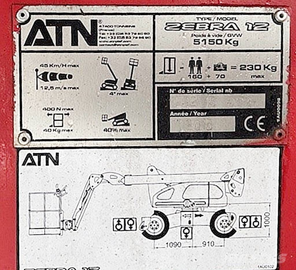 ATN Zebra12 Plataformas elevatórias articuladas