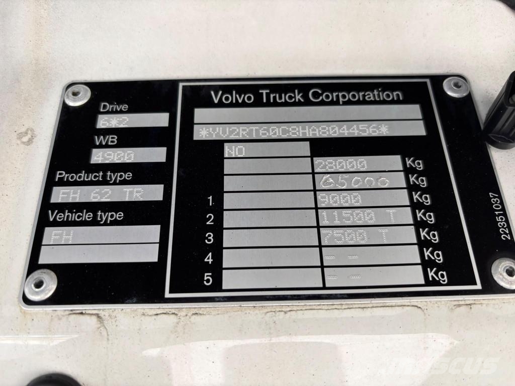 Volvo FH 540 6x2 CHASSIS L=7566 mm Containerbil
