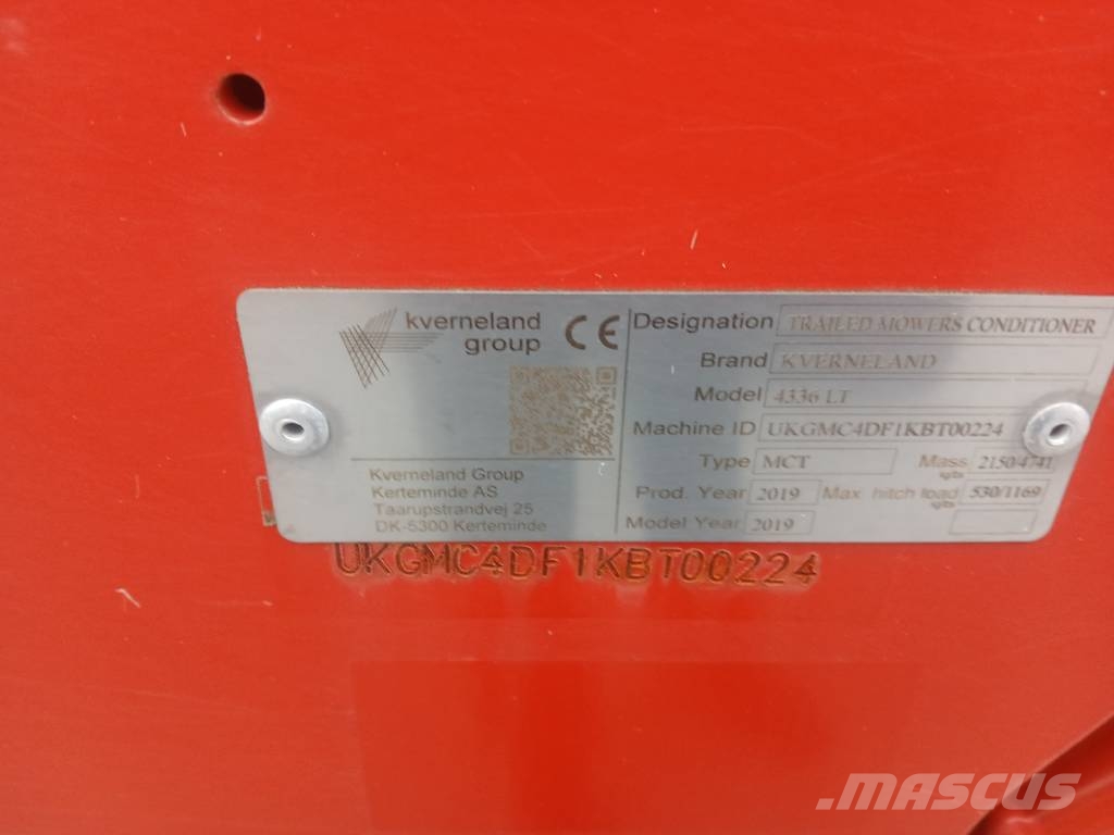 Kverneland 4336LT Mattoperällä Mähwerke