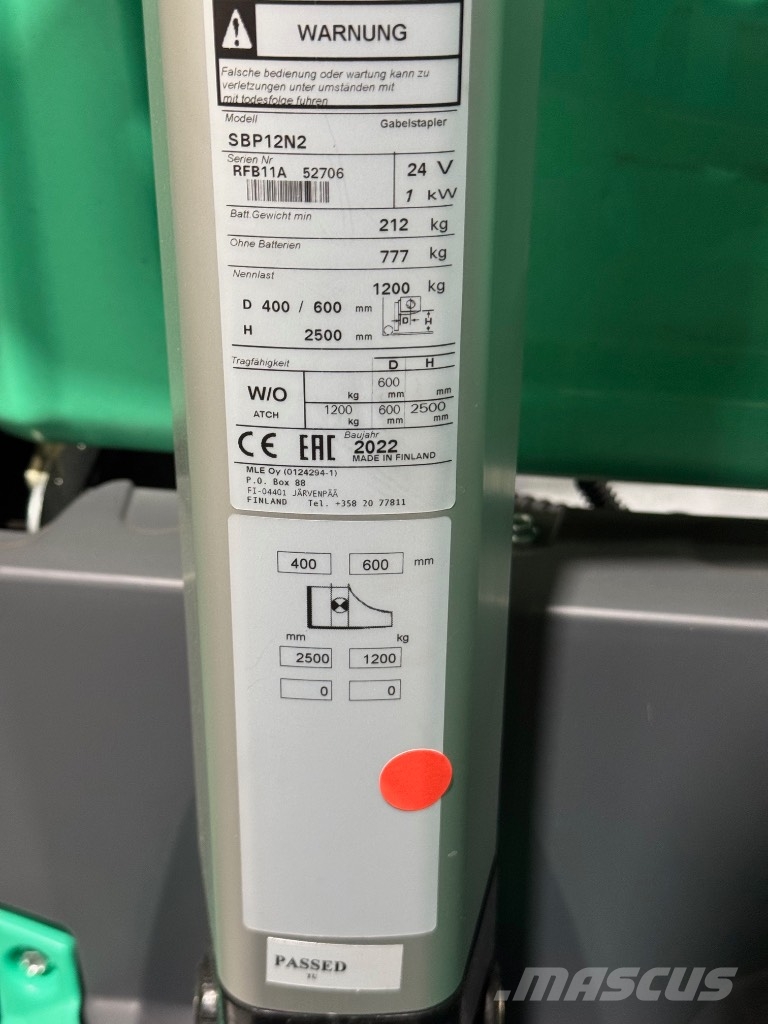 Mitsubishi SBP12N2 - Neu! Montacargas manual