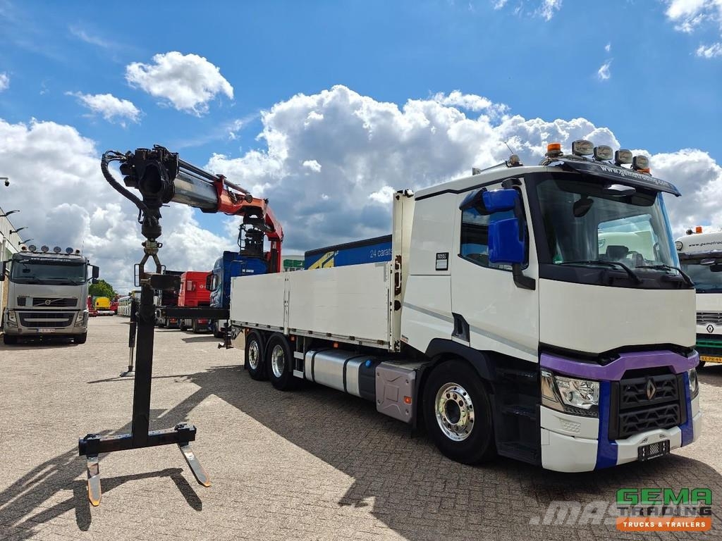 Renault T380 6x2/4 Sleeper Cab Euro6C - Open Load Bed 6.5m Lastbil med lad/Flatbed