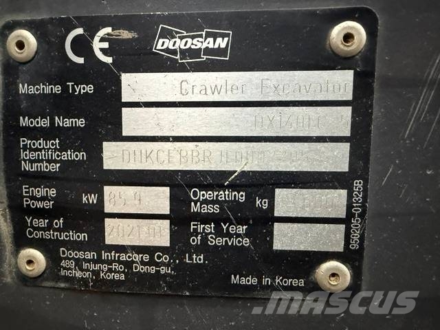 Doosan DX 140 LC-5 Escavadeiras de esteiras