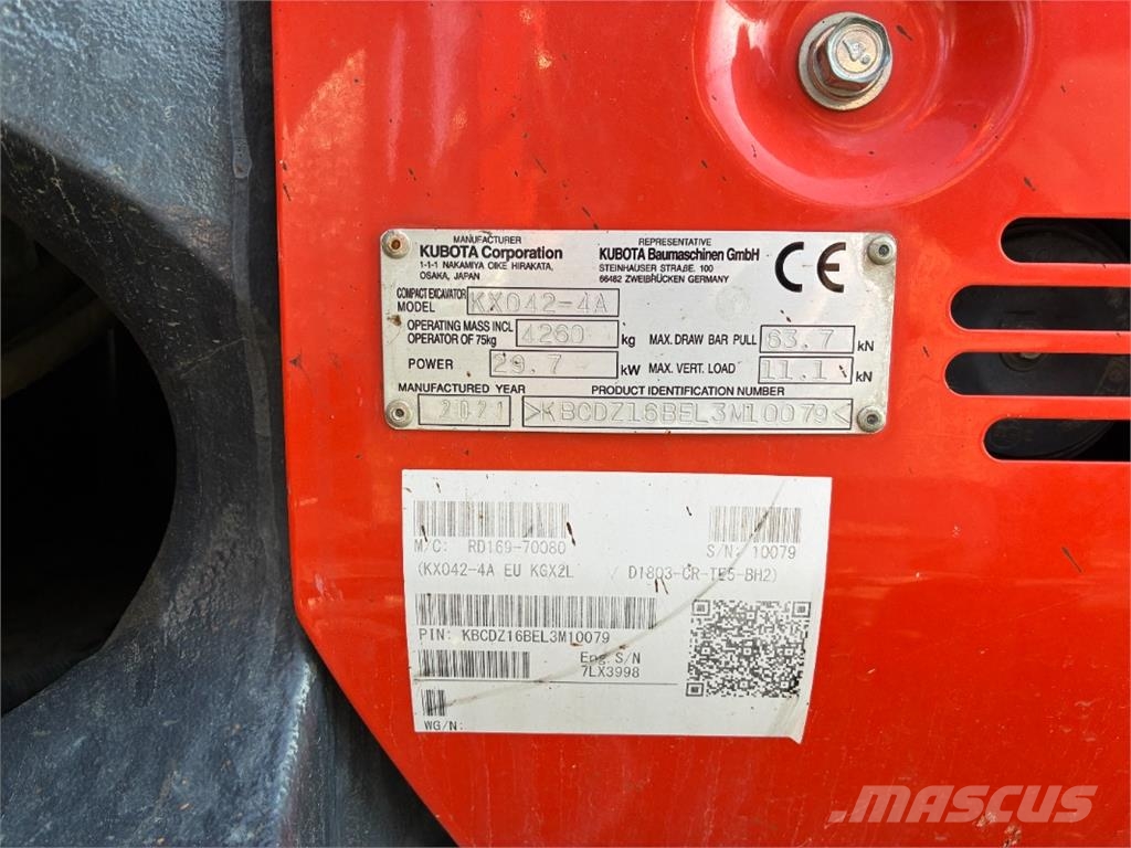 Kubota KX042 Mini excavators < 7t (Mini diggers)