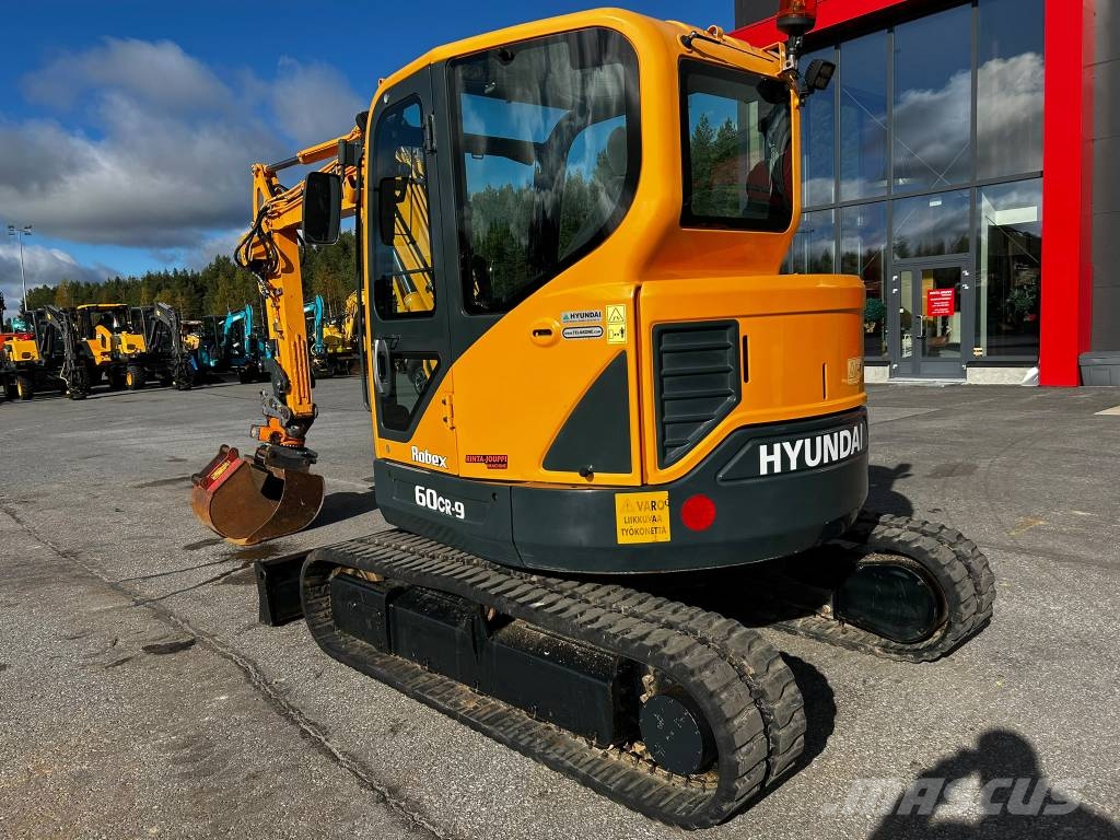Hyundai Robex 60 CR-9/ Pyörittäjä, 2-kauhaa, Pienet tunnit Mini ekskavatoriai < 7 t
