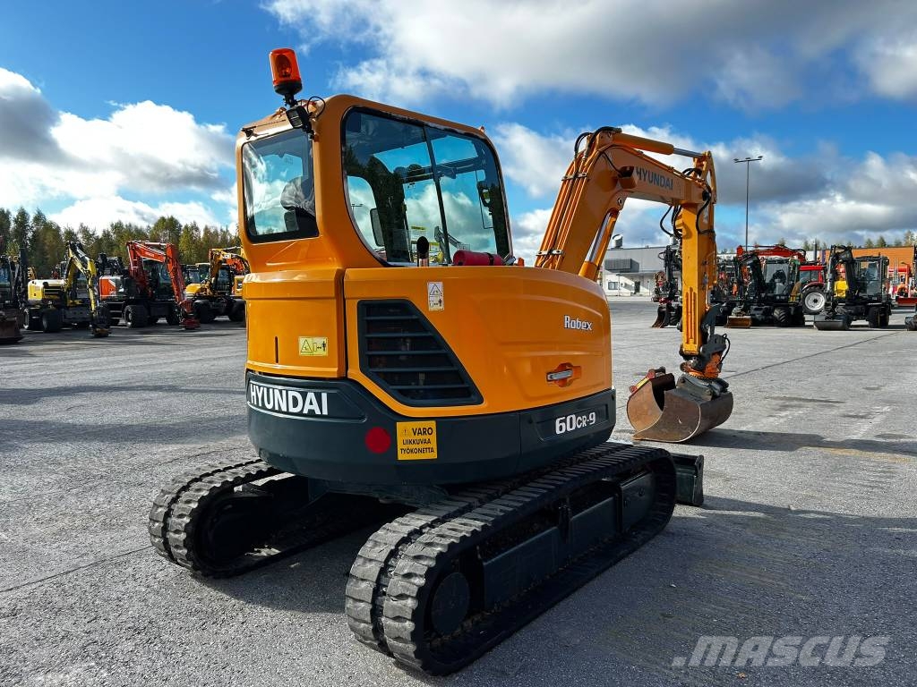 Hyundai Robex 60 CR-9/ Pyörittäjä, 2-kauhaa, Pienet tunnit Mini ekskavatoriai < 7 t