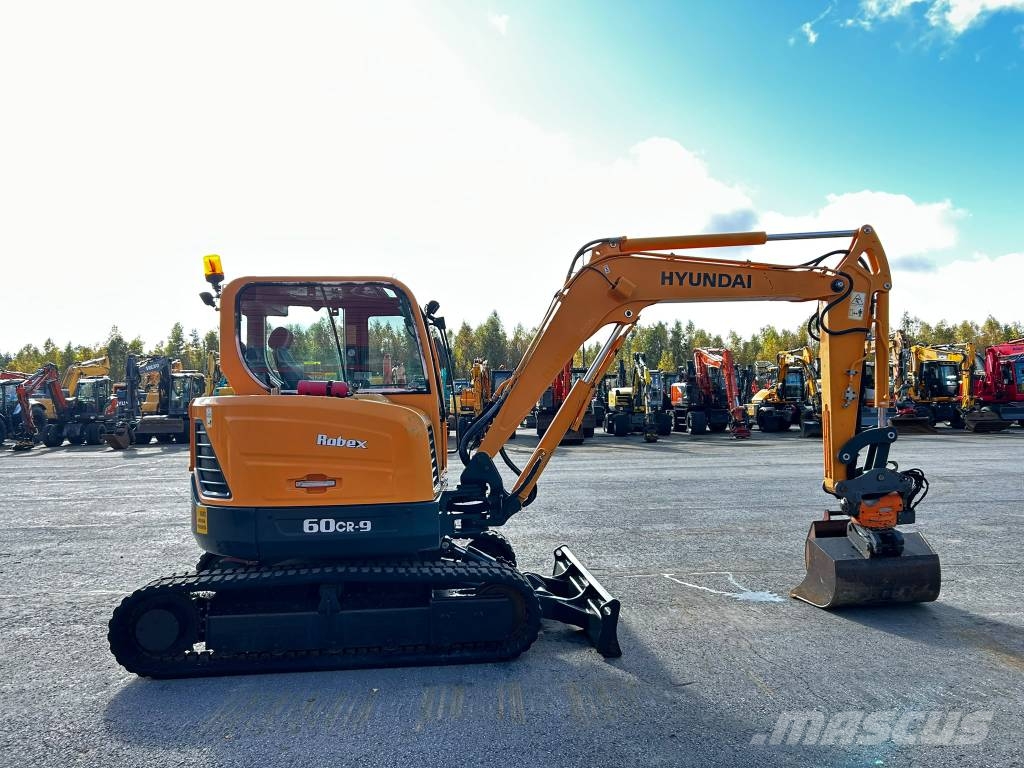 Hyundai Robex 60 CR-9/ Pyörittäjä, 2-kauhaa, Pienet tunnit Mini ekskavatoriai < 7 t