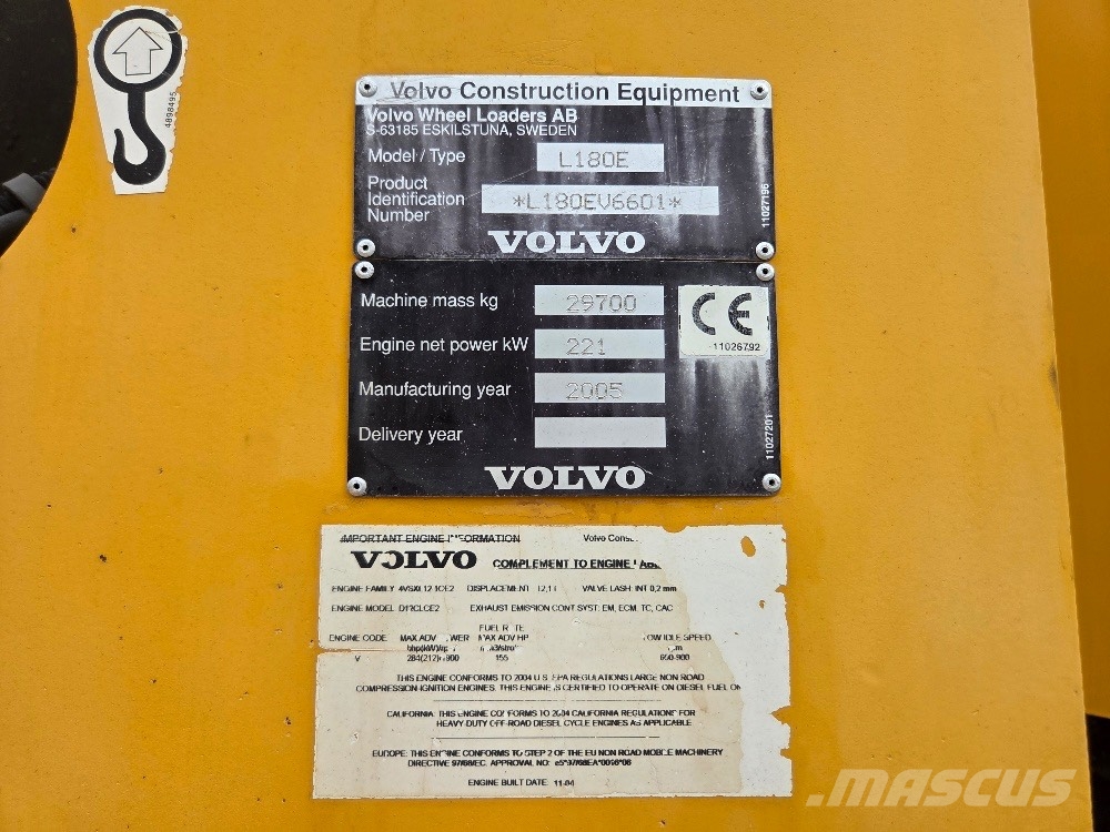 Volvo L180E Cargadoras sobre ruedas
