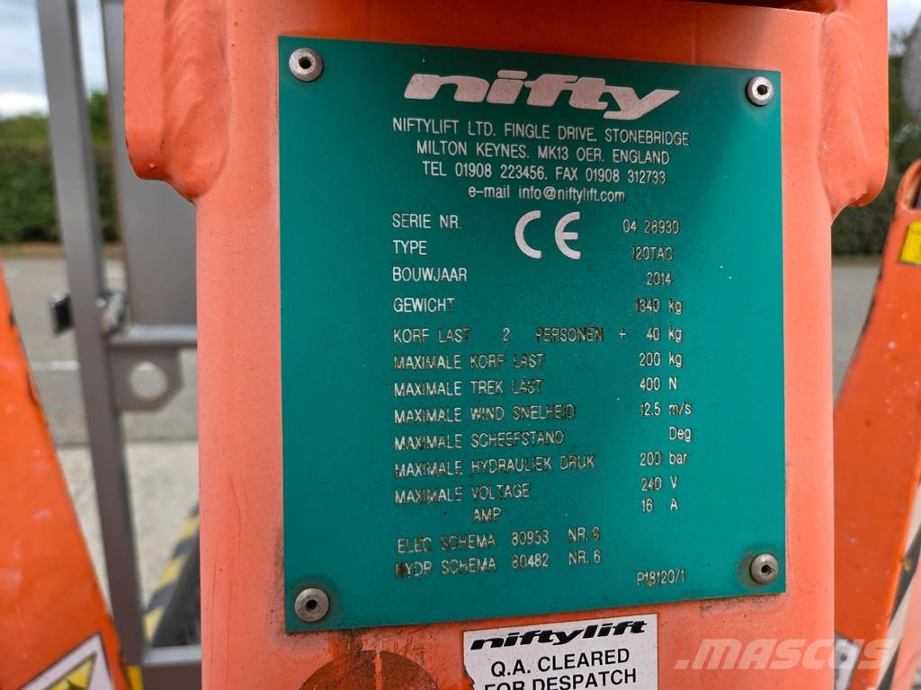 Niftylift Nifty 120 TAC met Nederlands kenteken Zglobne podizne platforme