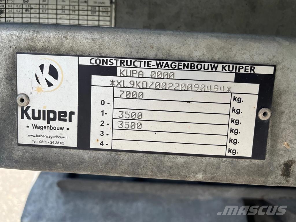 kuiper KD7002 Schamel aanhanger luchtgeremd 2021 Muut perävaunut