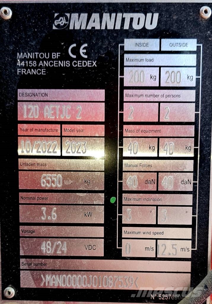 Manitou 120 AET JC 曲臂高空工作平台