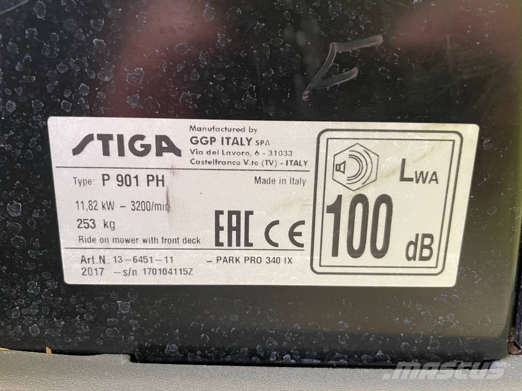 Stiga Park PRO 340IX Χορτοκοπτικά με καθιστό χειριστή