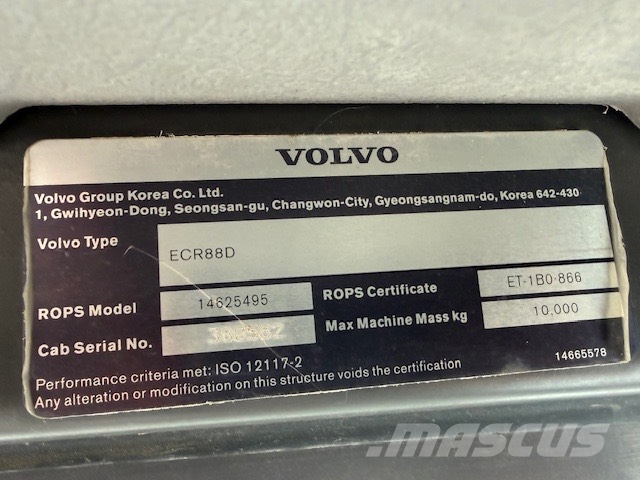 Volvo ECR 88 D USED CAB Cabine en interieur