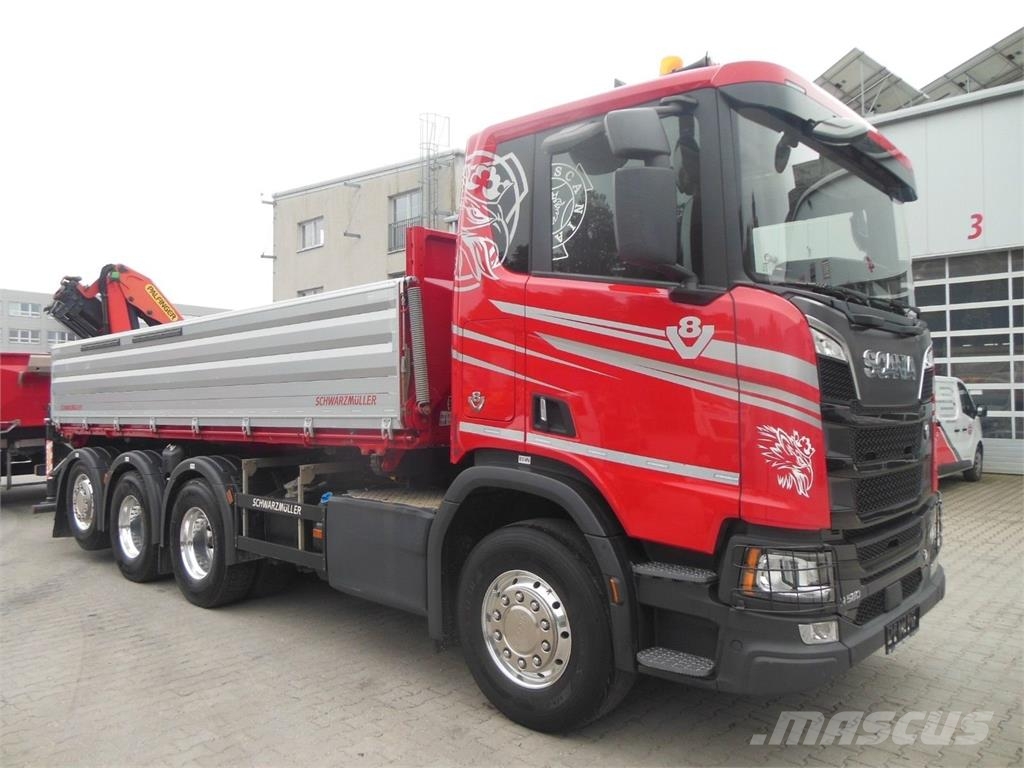 Scania R 580,8X4,KIPPER,BORDMATIC,PALFINGER PK 19.001 Tipper trucks