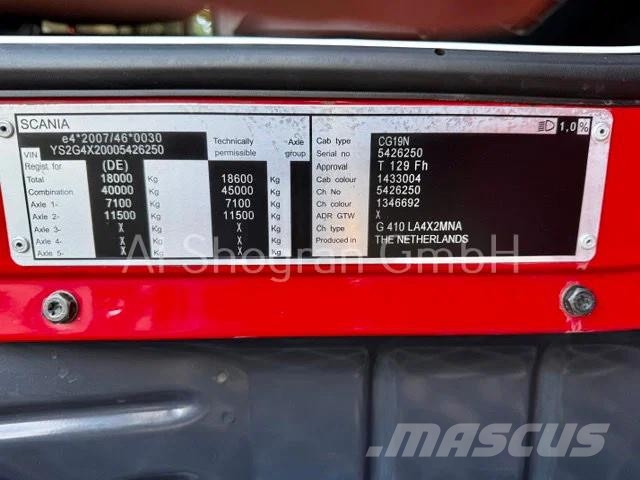 Scania G410 Kipphydraulik/ Cavalos mecânicos