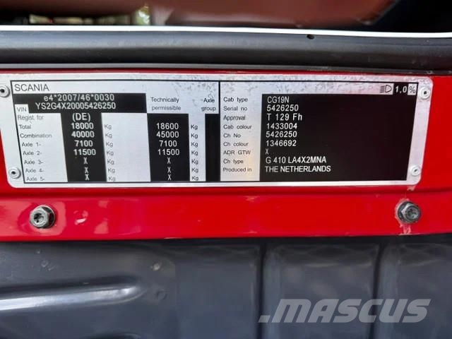 Scania G410 Kipphydraulik/ Vetopöytäautot