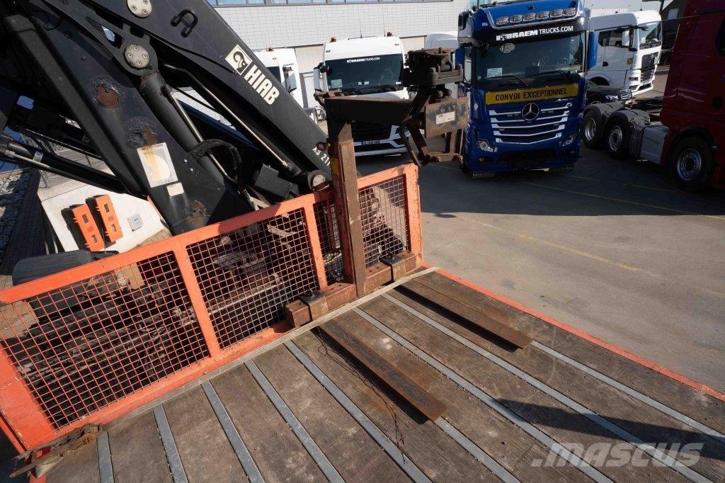 Renault K380 DXI -6x4+HIAB 21 T/m+4 EXT 平板式/側卸式卡車