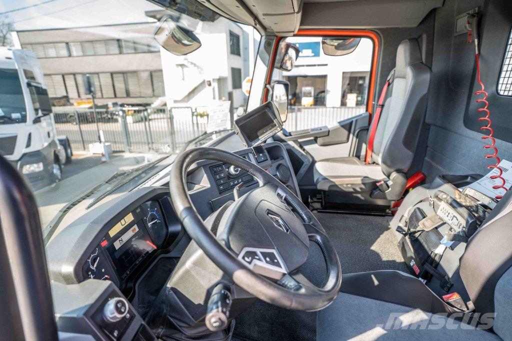 Renault K380 DXI -6x4+HIAB 21 T/m+4 EXT 平板式/側卸式卡車