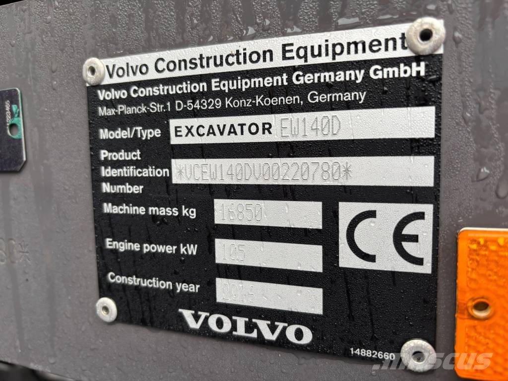 Volvo EW 140 D / Rototilt, Kärry, Rasvari, Lämmitin Bageri točkaši