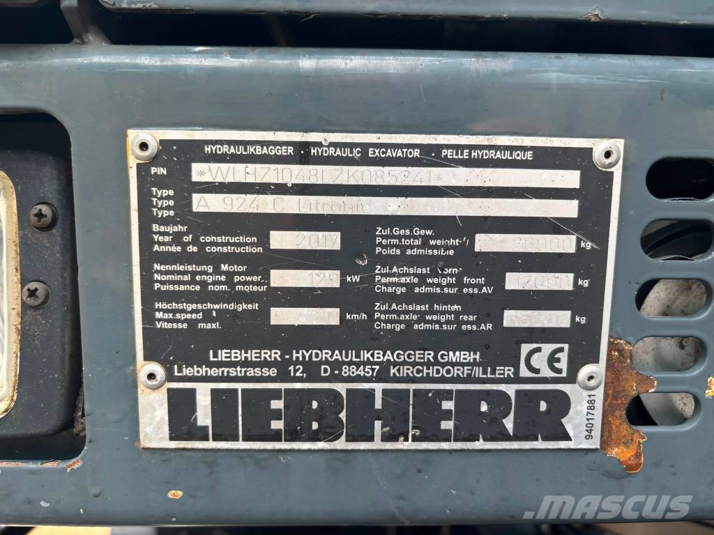 Liebherr A 924 C Litronic Wielgraafmachines