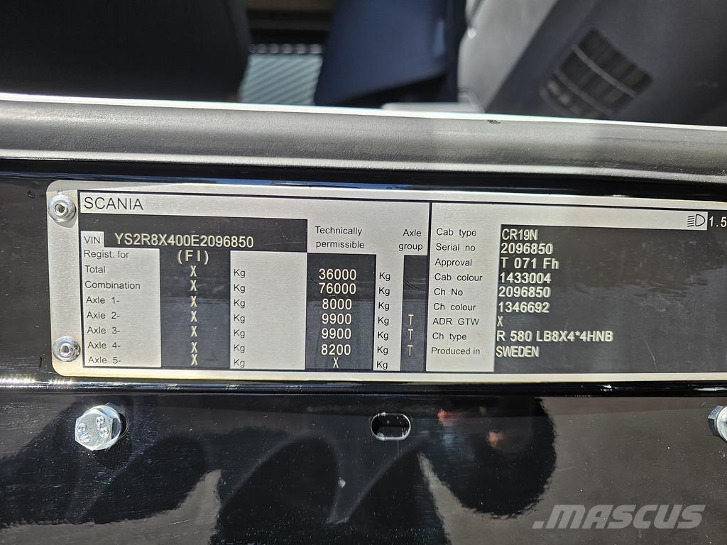 Scania T580 8x4*4 / TORPEDO / HOOKLIFT / ABROLKIPPER Abrollkipper
