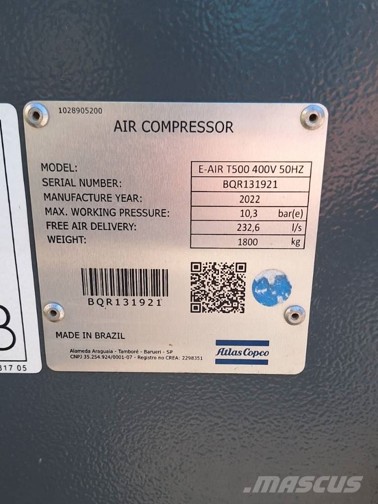 Atlas Copco E-AIR T500 Kompresoriai