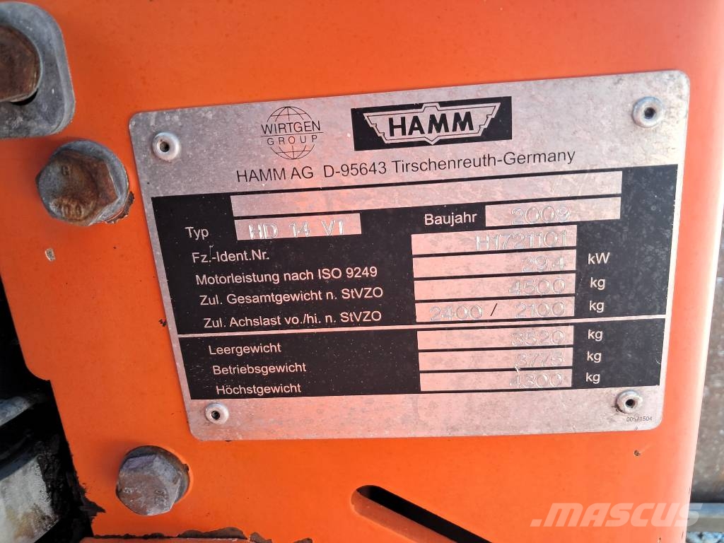 Hamm HD 14 VT BOMAG BW DYNAPAC Porinių būgnų volai