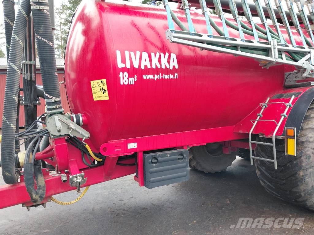 Livakka 18 m3 + etupumppuk.6"+ Pilot + Bomech Farm.15 M Gülletankwagen