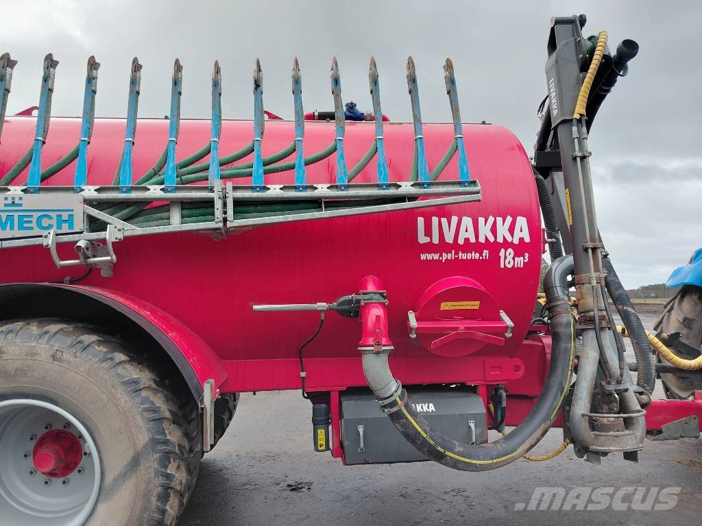 Livakka 18 m3 + etupumppuk.6"+ Pilot + Bomech Farm.15 M Gülletankwagen