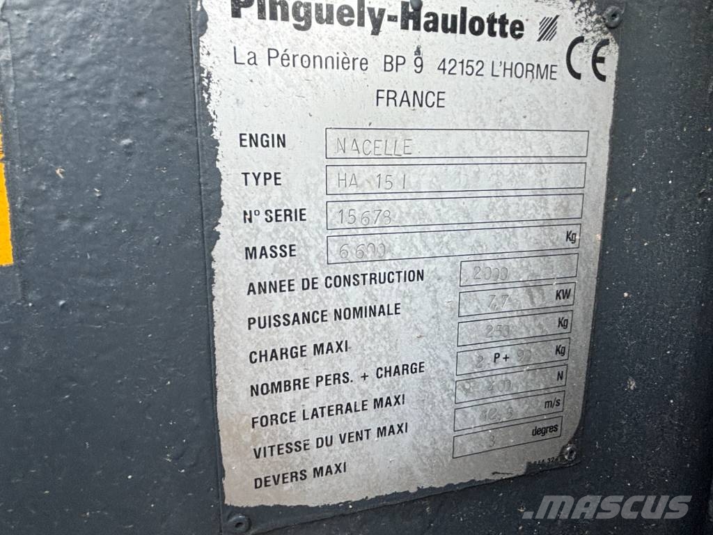 Haulotte HA 15 I 15 knikarmhoogwerker Haulotte hoogwerker Knikarmhoogwerkers