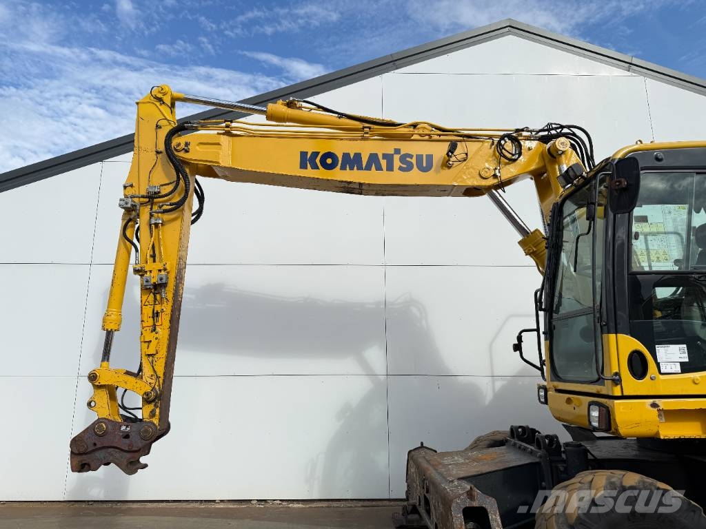 Komatsu PW160-8 - Triple Boom / Blade / Hammer Lines Bagri na kolesih