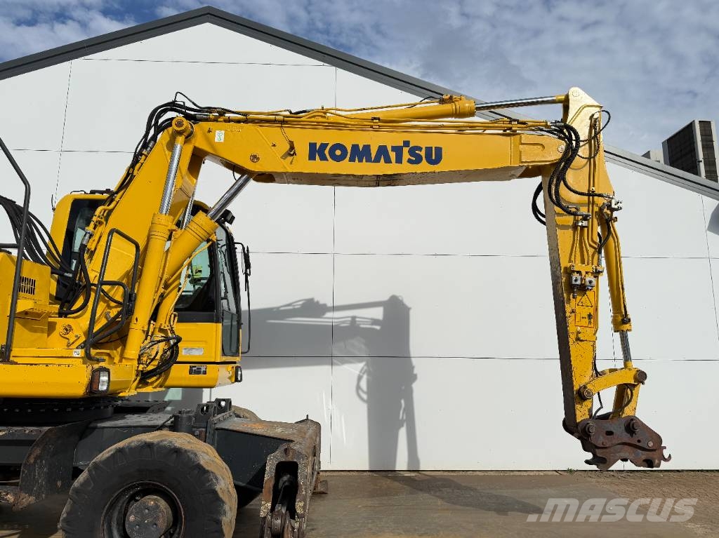 Komatsu PW160-8 - Triple Boom / Blade / Hammer Lines Bagri na kolesih