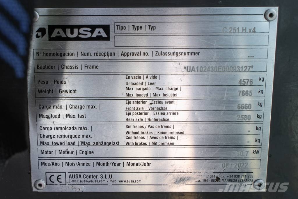 Ausa C 251 H x4 디젤 지게차