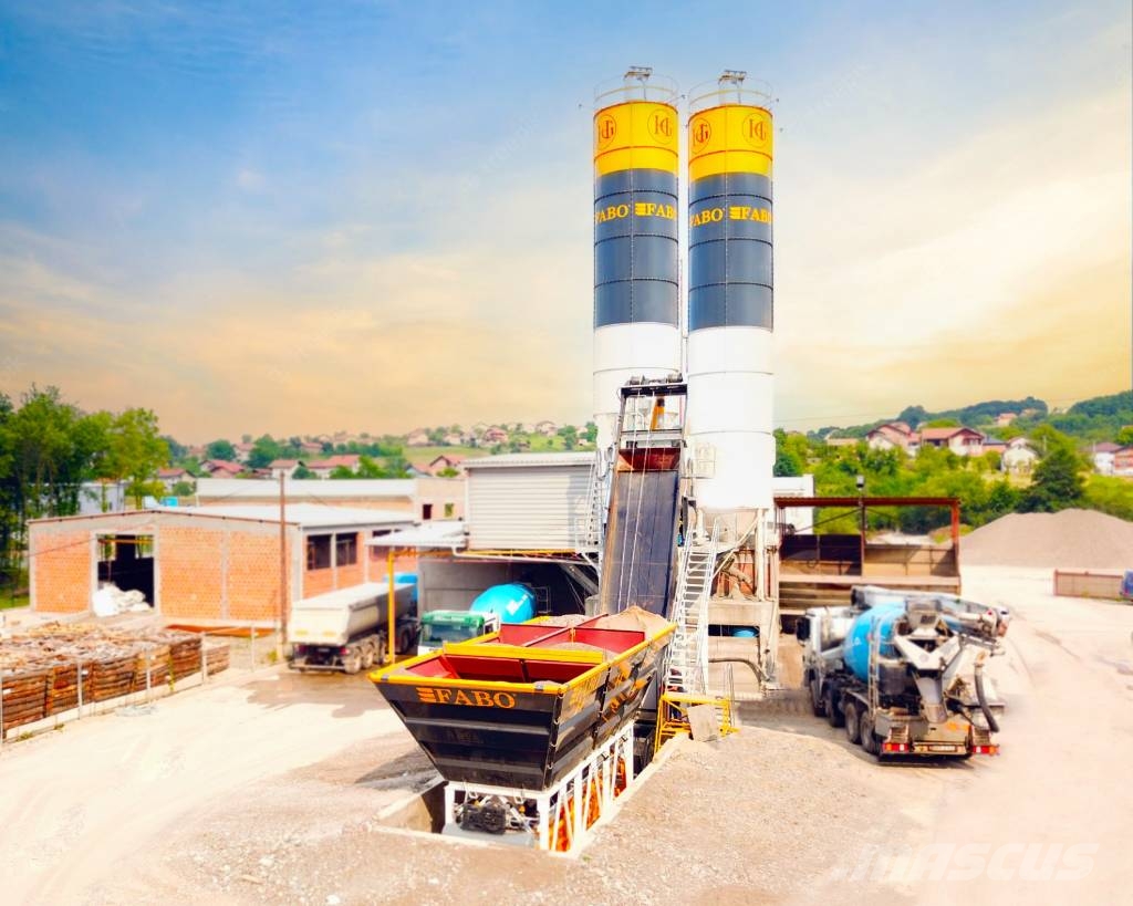 Fabo CENTRALE À BÉTON COMPACTE À GODET 60 M3/H Cementtillverknings fabriker
