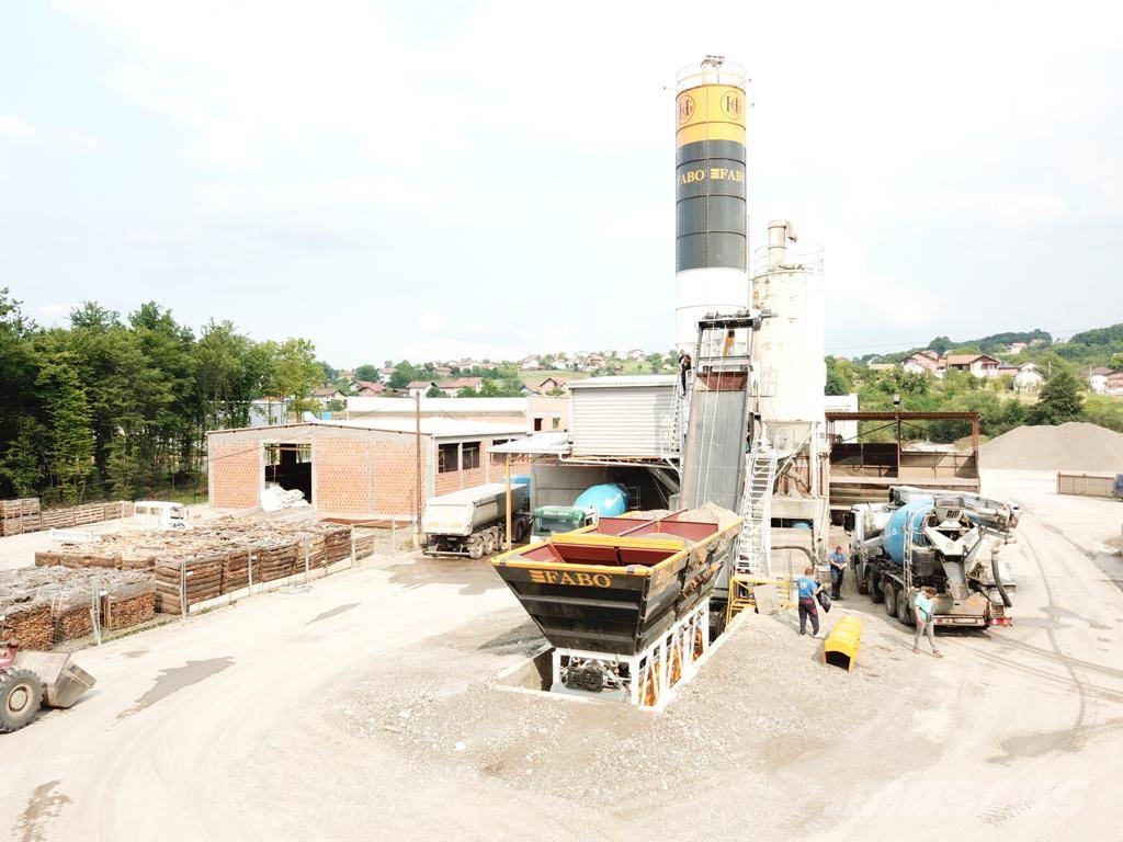 Fabo CENTRALE À BÉTON COMPACTE À GODET 60 M3/H Cementtillverknings fabriker