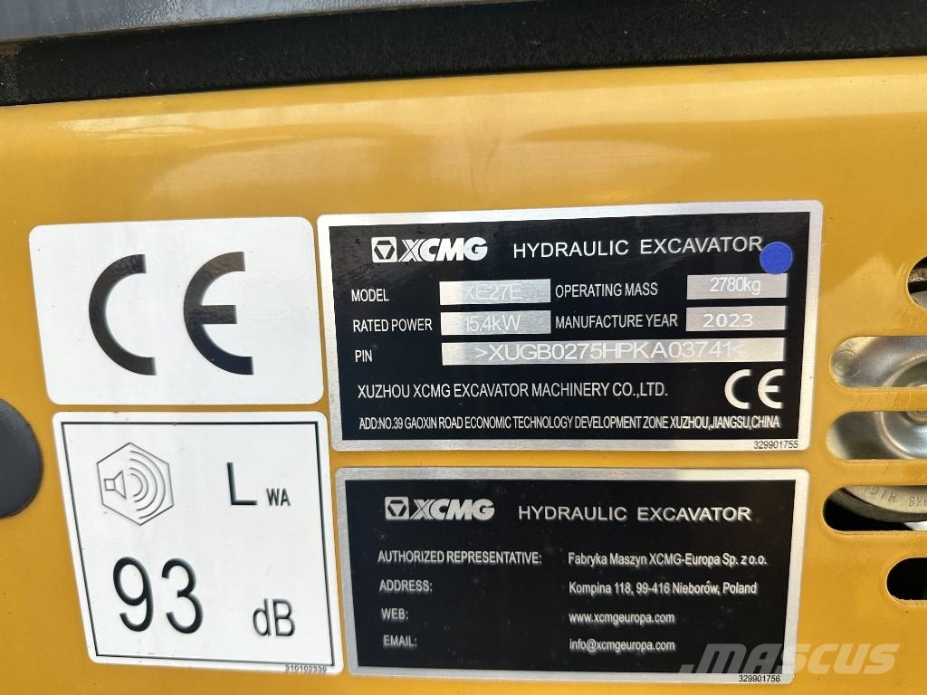 XCMG XE 27 E + Powertilt | Neumaschine Εκσκαφάκι (διαβολάκι) < 7t