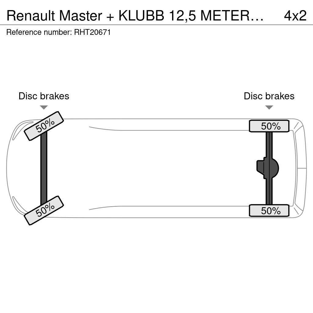 Renault Master + KLUBB 12,5 METER WORKING HEIGHT Ant vilkikų montuojamos kėlimo platformos