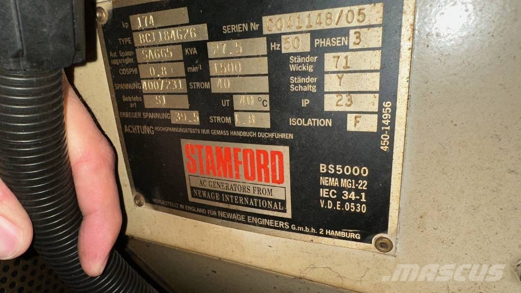 Stamford mobiles STROM-Aggregat 27,5 kVA + Sielbelüfter Generadores diésel